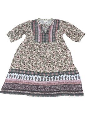 Women’s Floral Boho Midi Dress